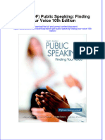 Ebook PDF Public Speaking Finding Your Voice 10th Edition