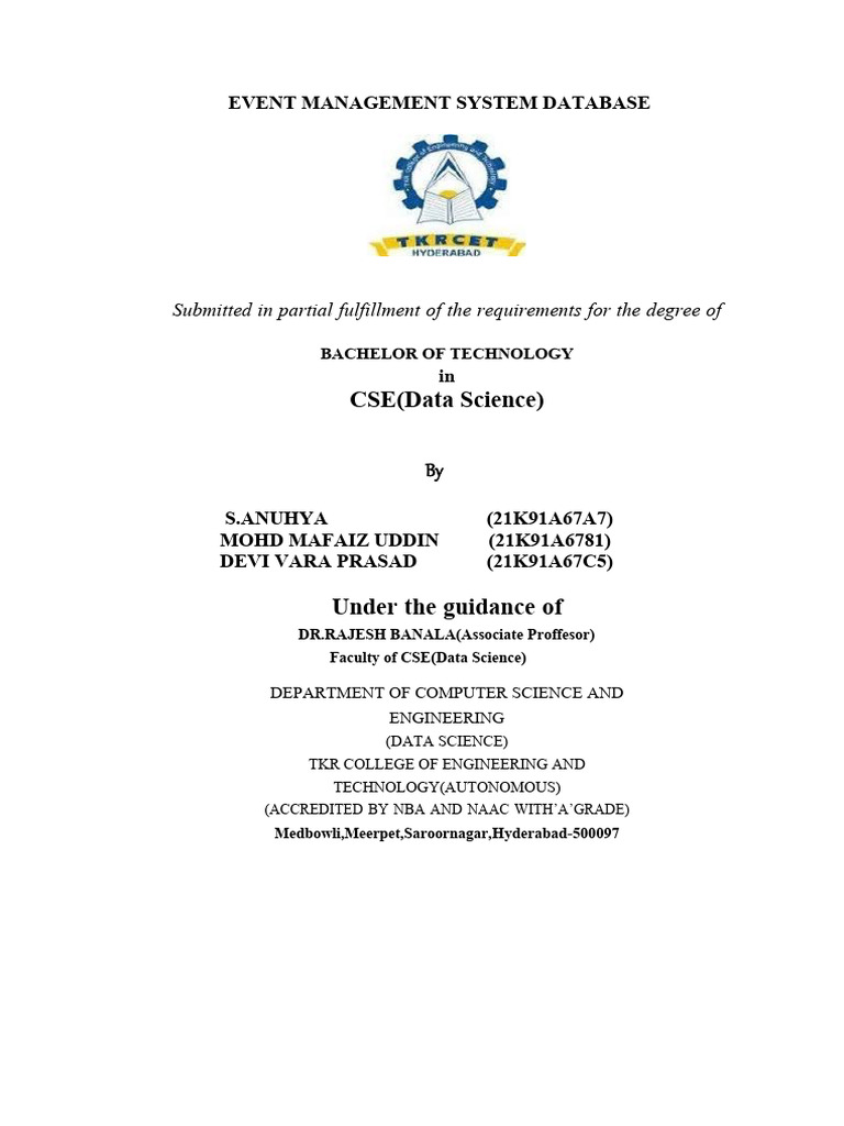 Event Management System Database Project | PDF | Websites | Dynamic Web ...