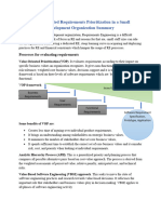 Value-Oriented Requirements Prioritization in A Small Development Organization Summary