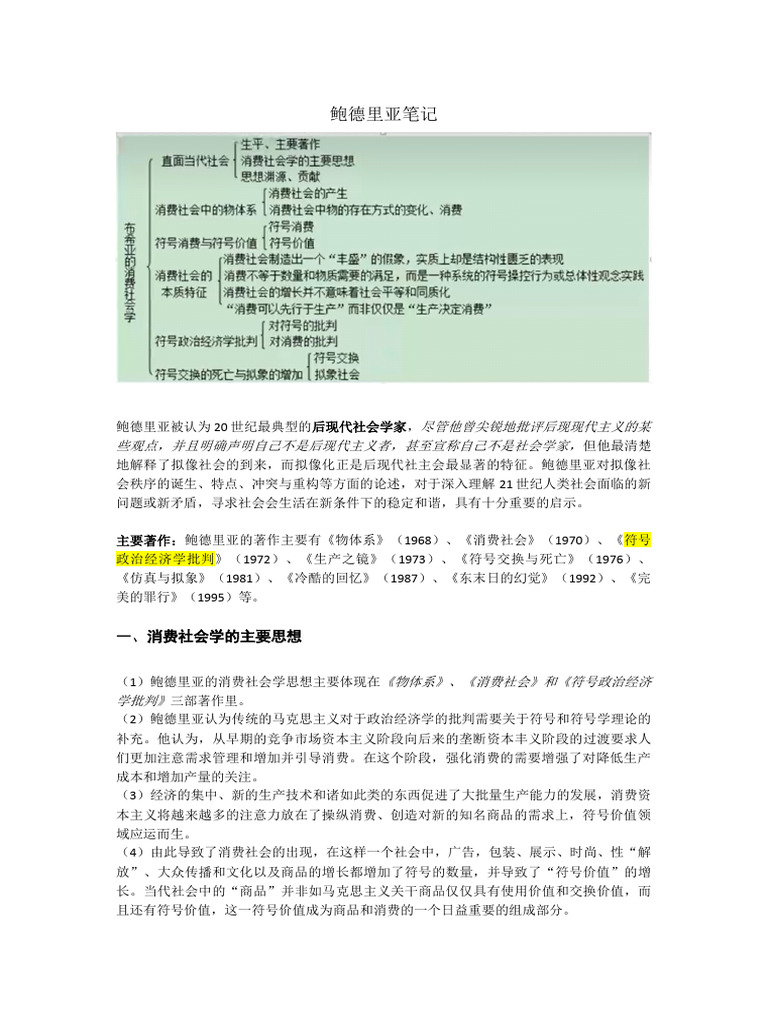 鲍德里亚笔记| PDF