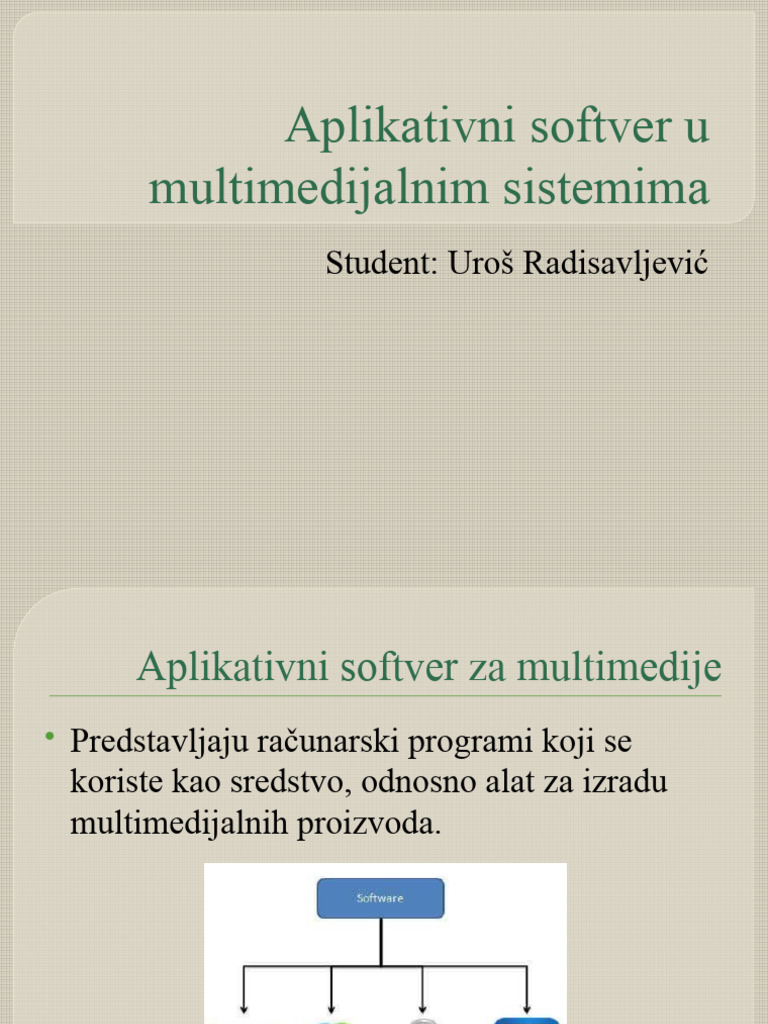 Aplikativni Softver U Multimedijalnim Sistemima | PDF