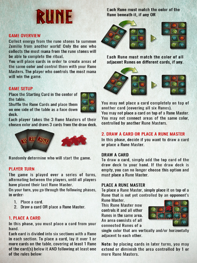 Rune - Rules 1.5 | PDF