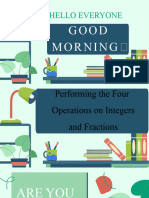 Week 1 - Lesson 2 - Performing The Four Operations On Integers and Fractions