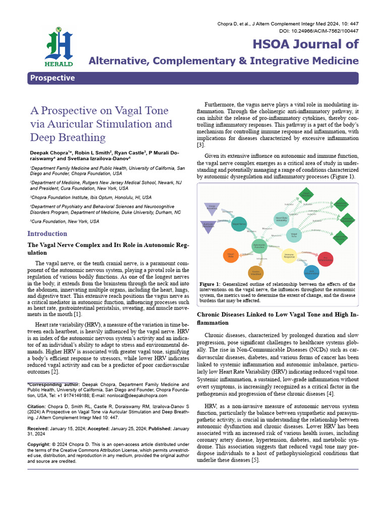 Vagal tone improvement techniques for better health