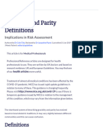 Gravidity and Parity Definitions (Implications in Risk Assessmen