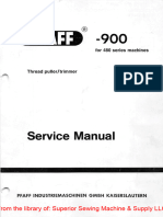 Pfaff - 900 Thread Trimmer For 480series Service Manual