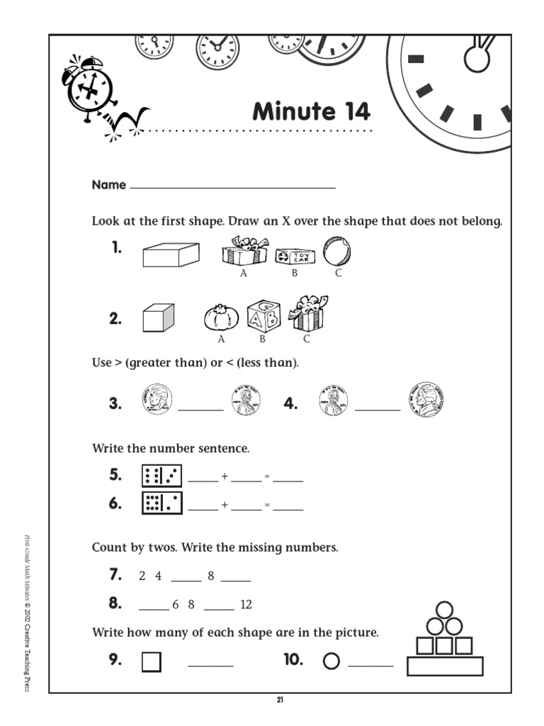 First-Grade Math Practice Activities | PDF