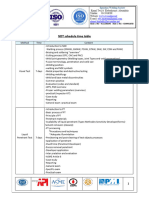 NDT Schedule Time Table