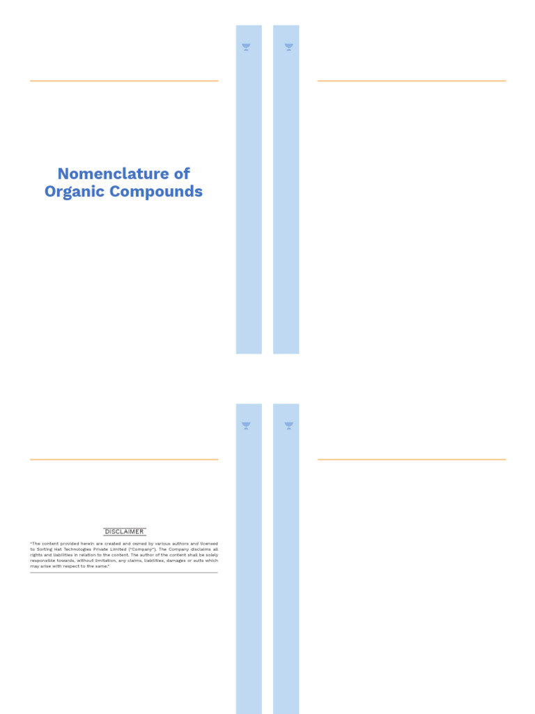 Nomenclature of Organic Compounds Notes | PDF | Amine | Chemistry