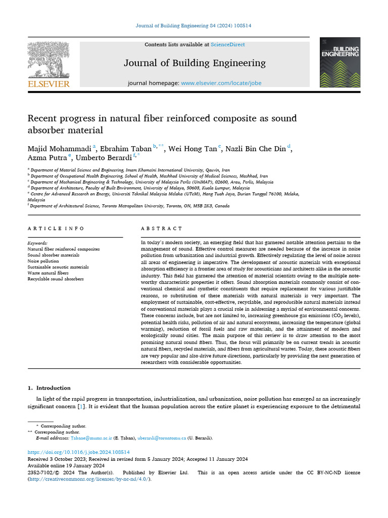 1 s2.0 S2352710224000810 Main | PDF | Composite Material | Fibers