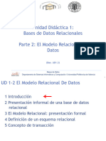 Unidad Didáctica 1: Bases de Datos Relacionales Parte 2: El Modelo Relacional de Datos
