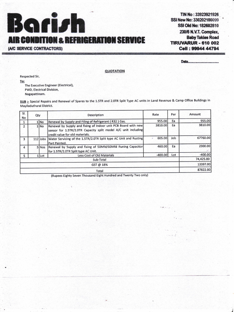 ac quotation | PDF