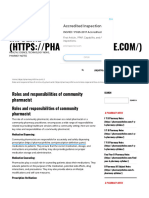 Roles and Responsibilities of Community Pharmacist - Pharmacy Infoline
