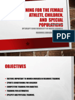 Lec 14 Training For The Female Athlete, Children, and Special Populations