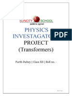 Physics Investagatory Project