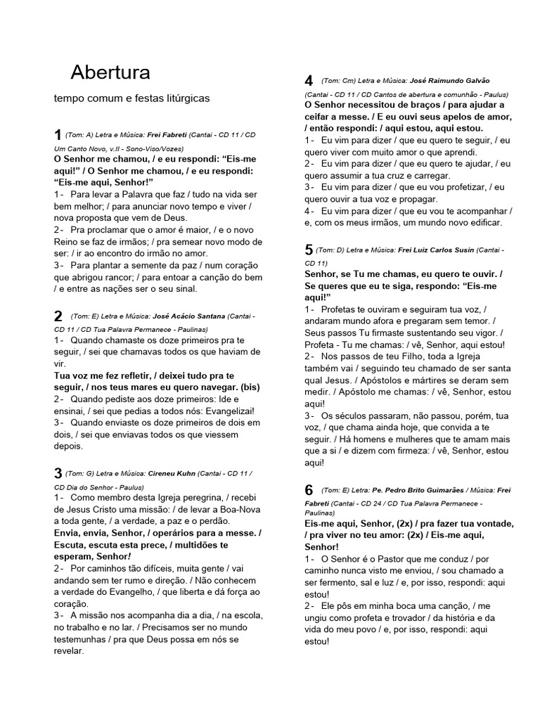 Livro Cantai VERDE | PDF | Eucaristia | Amor
