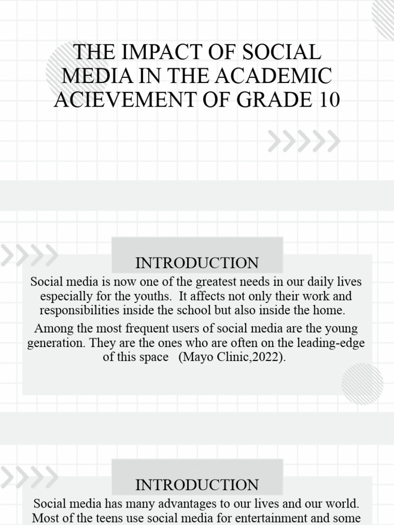 Social Media's Impact on Grade 10 Achievement | PDF | Social Media ...