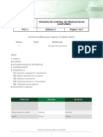 Proceso Control Producto No Conforme