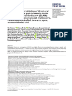 Fischer Et Al 2022 Early Versus Late Initiation of Direct Oral Anticoagulants in Post Ischaemic Stroke Patients With