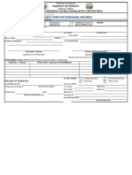 Request Form For Personnel Records