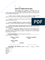 Affidavit Correction of Area Cortez