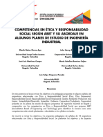 Competencias en Ética Y Responsabilidad Social Según Abet Y Su Abordaje en Algunos Planes de Estudio de Ingeniería Industrial