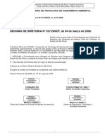 DECISÃO DE DIRETORIA #027/2008/P, de 04 de Março de 2008.: Companhia de Tecnologia de Saneamento Ambiental