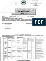 Cba-Rls Scheme of Work South Region LEVEL: 5e