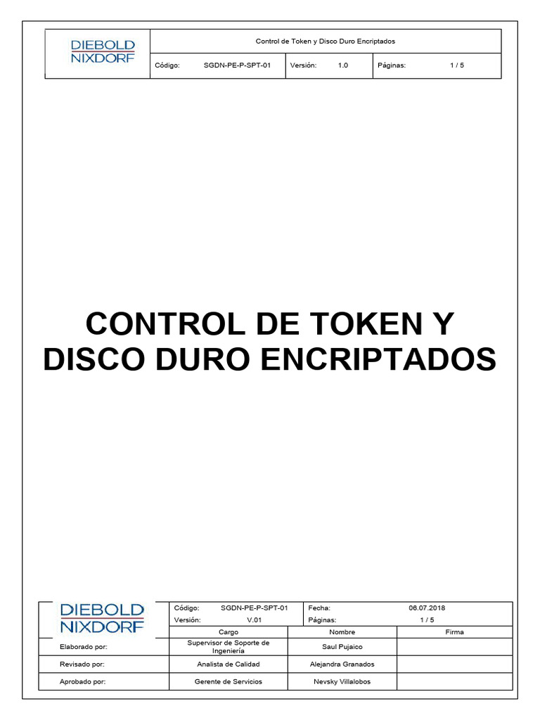 Control de Tokens y Discos Encriptados | PDF | Disco duro | Informática