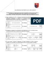 Relación Errores Matemáticos Gravísimos