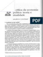 A Crítica Da Economia - Teoria e Atualidade