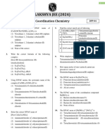 Coordination Chemistry - DPP 04 (Of Lec 11) - Lakshya JEE 2024