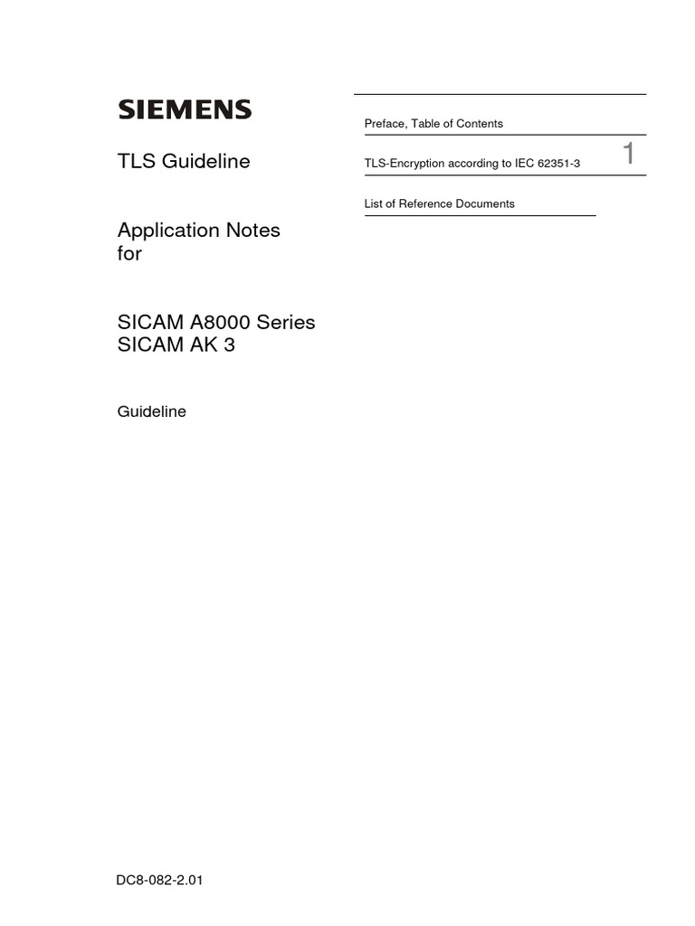 SICAM A8000 Series-RTUs ApplicationNote For TLS ENG | PDF | Transport ...