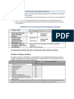 Annex D-Environmental and Social Safeguards Checklist - GMP Pacific