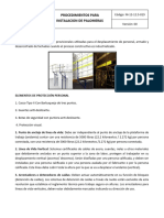 Procedimientos para Instalaciond e Palomeras