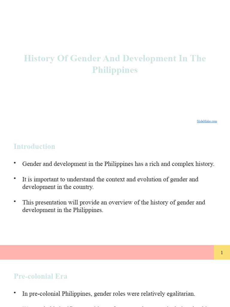Evolution of Gender Roles in the Philippines | PDF | Egalitarianism ...