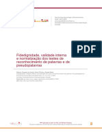 TRP - Teste de Reconhecimento de Palavras e Pseudopalavras - Normatização