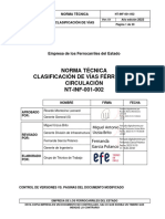 NT-INF-001-002 - Clasificación de Vías Férreas de Circulación