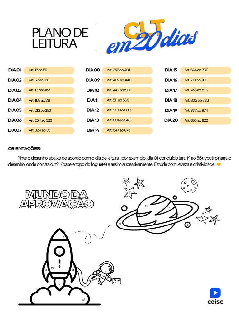 Cronograma de Leitura da CLT em 20 Dias | PDF