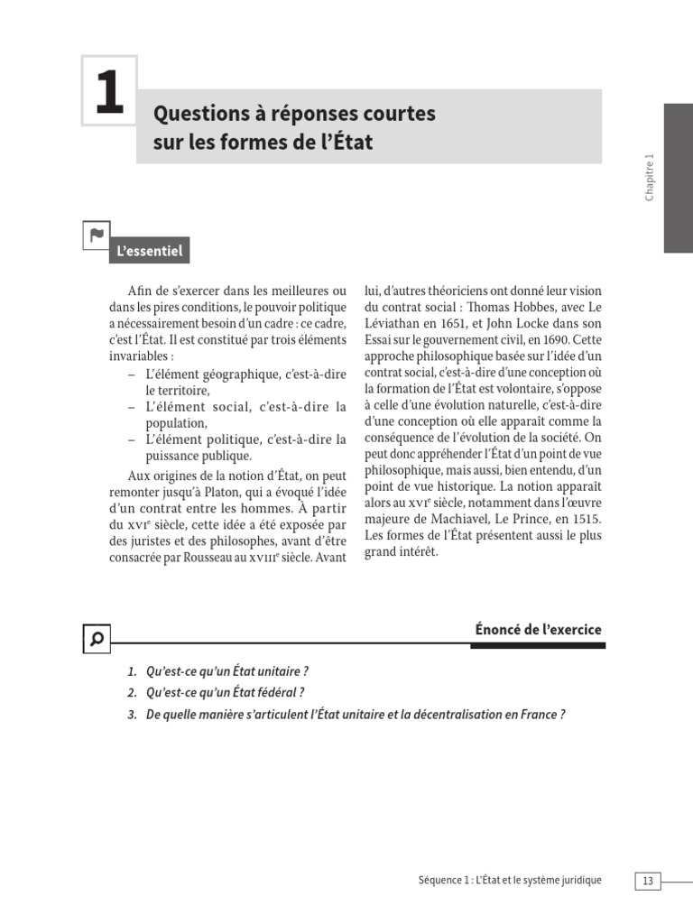 État unitaire et décentralisation en France | PDF | Fédéralisme ...