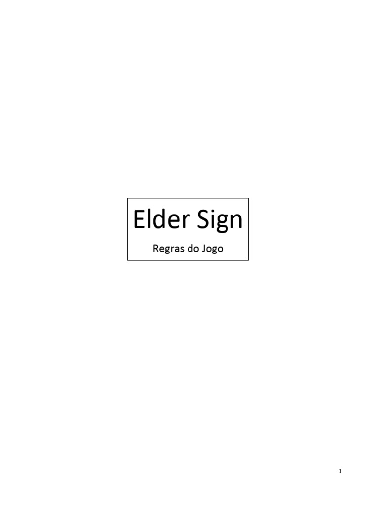 Regras do Jogo Elder Sign | PDF | Ponteiro (programação de computadores ...