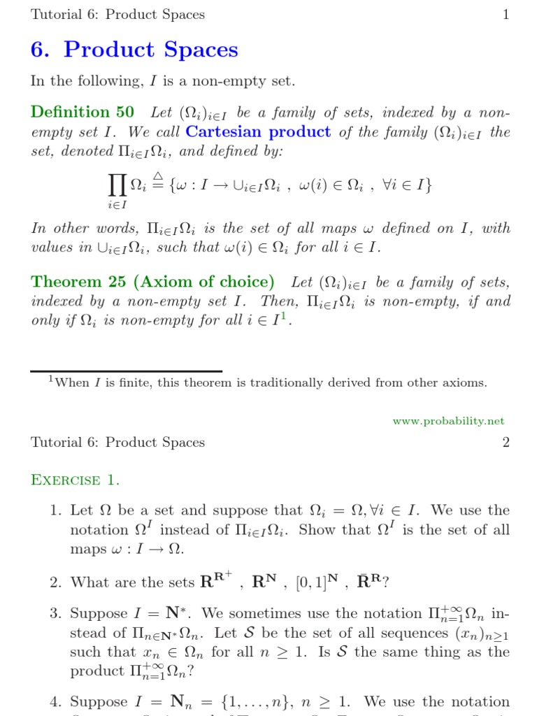 Understanding Product Spaces in Mathematics | PDF | Abstract Algebra ...