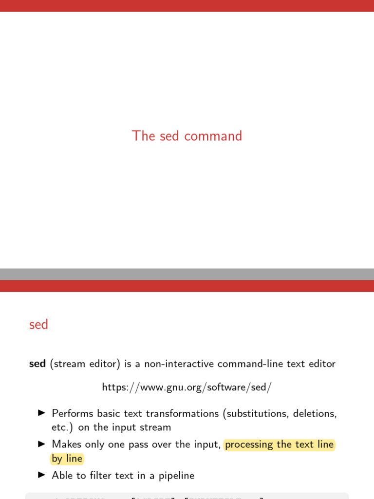 Mastering sed for Text Processing | PDF | Regular Expression | Computer ...
