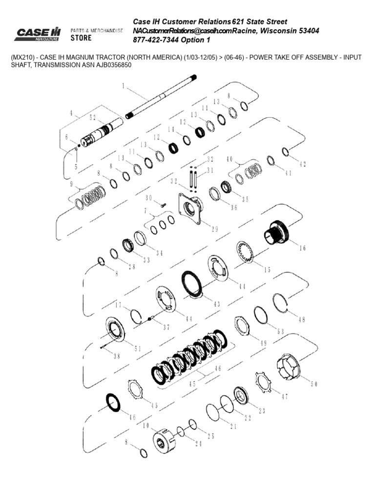 Power Take Off Assembly - Input Shaft, Transmission Asn Ajb035685012