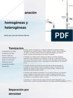 Tipos de Separacion de Mezclas Homogeneas y Heterogeneas