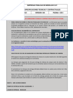 Leer Detenidamente Las Condiciones Tecnicas Y Contractuales Antes de Cotizar