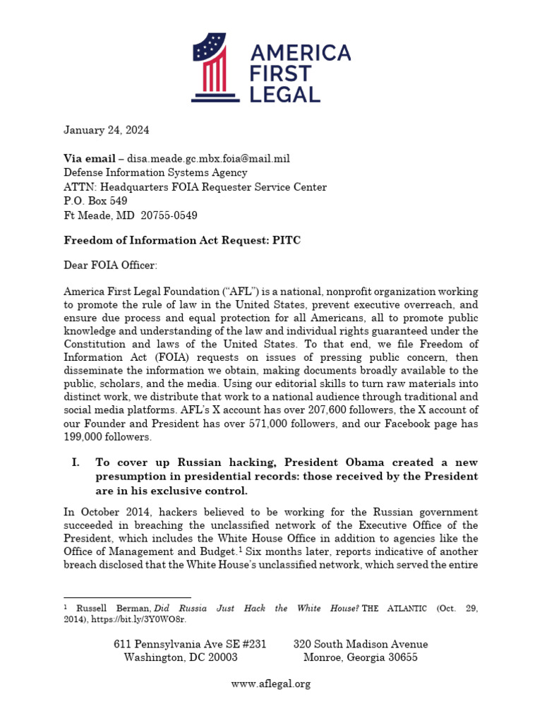 Writing to President Trump: FOIA Insights | PDF | Freedom Of ...