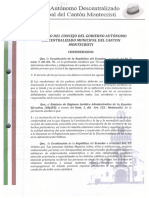 Gobierno Autónomo Descentralizado: Municipal Del Cantón Montecristi