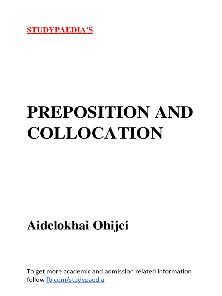 Preposition and Collocation Guide | PDF