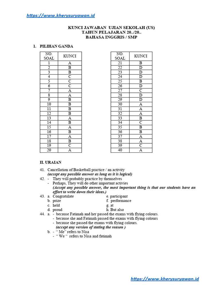 Kunci Jawaban Kelas 9 Pdf